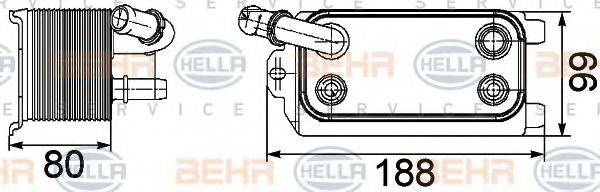 BEHR HELLA SERVICE 8MO376747161 Олійний радіатор, автоматична коробка передач