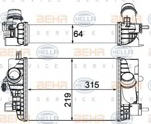 BEHR HELLA SERVICE 8ML376751131 Інтеркулер