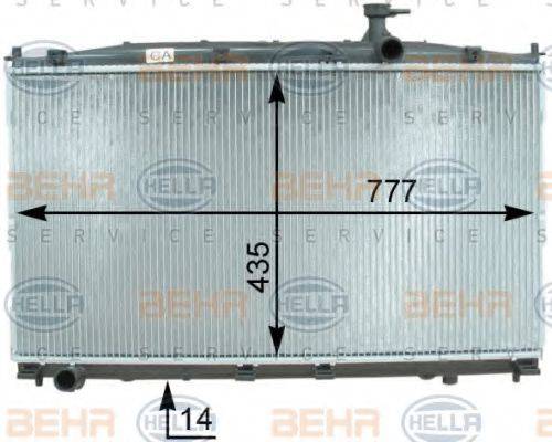 BEHR HELLA SERVICE 8MK376763421 Радіатор, охолодження двигуна