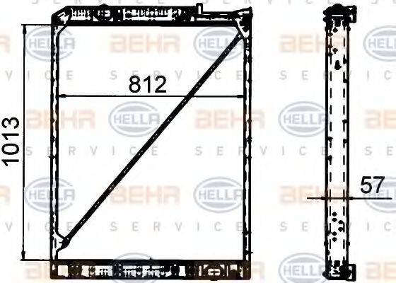 BEHR HELLA SERVICE 8MK376765181 Радіатор, охолодження двигуна