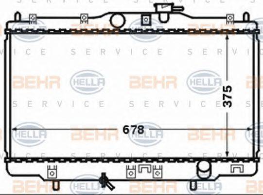 BEHR HELLA SERVICE 8MK376768261 Радіатор, охолодження двигуна