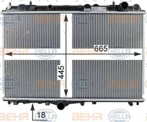 BEHR HELLA SERVICE 8MK376774131 Радіатор, охолодження двигуна