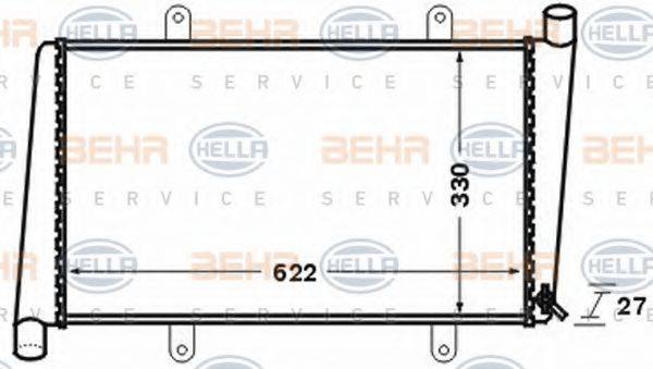 BEHR HELLA SERVICE 8MK376774171 Радіатор, охолодження двигуна