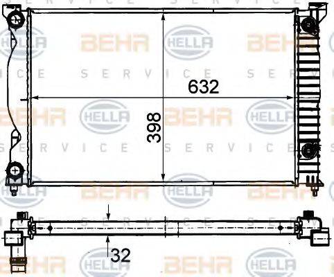 BEHR HELLA SERVICE 8MK376780251 Радіатор, охолодження двигуна