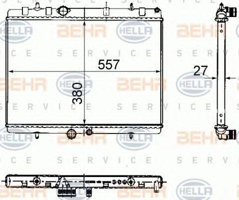 BEHR HELLA SERVICE 8MK376781121 Радіатор, охолодження двигуна