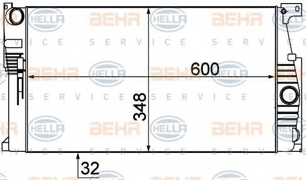 BEHR HELLA SERVICE 8MK376791781 Радіатор, охолодження двигуна