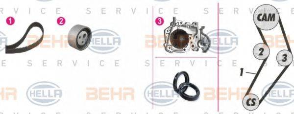 BEHR HELLA SERVICE 8MP376800881 Водяний насос + комплект зубчастого ременя