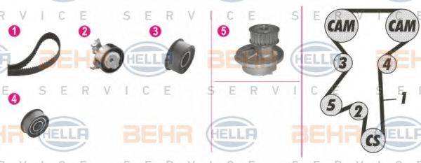 BEHR HELLA SERVICE 8MP376802871 Водяний насос + комплект зубчастого ременя