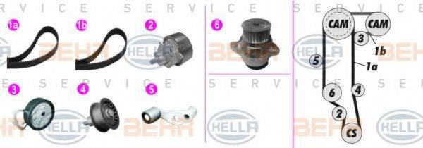 BEHR HELLA SERVICE 8MP376811811 Водяний насос + комплект зубчастого ременя