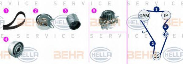 BEHR HELLA SERVICE 8MP376817851 Водяний насос + комплект зубчастого ременя