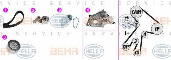 BEHR HELLA SERVICE 8MP376817861 Водяний насос + комплект зубчастого ременя