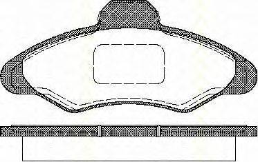 TRISCAN 811016950 Комплект гальмівних колодок, дискове гальмо