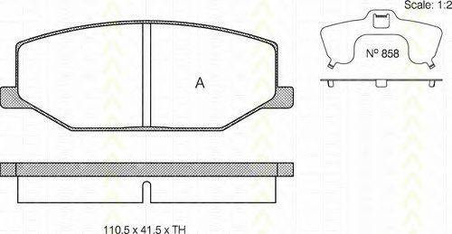 TRISCAN 811069859 Комплект гальмівних колодок, дискове гальмо