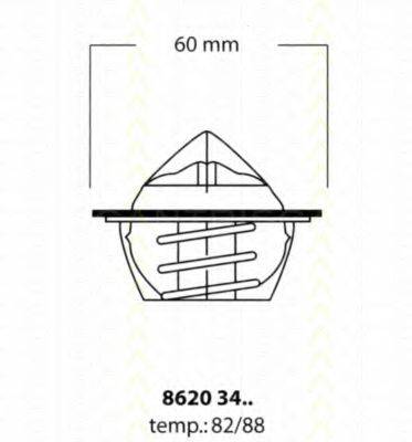 TRISCAN 86203488 Термостат, охолоджуюча рідина