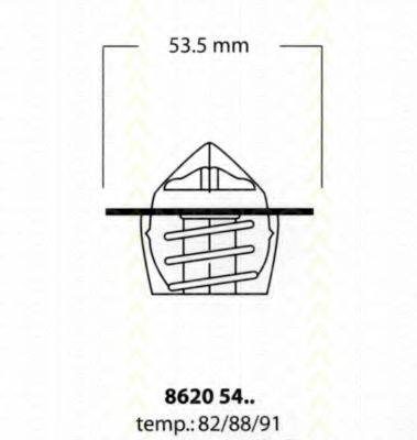 TRISCAN 86205488 Термостат, охолоджуюча рідина