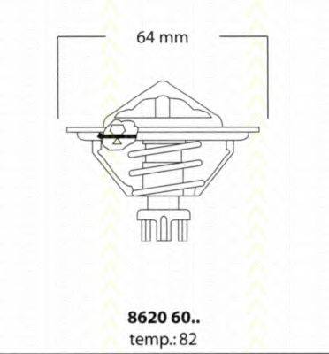 TRISCAN 86206082 Термостат, охолоджуюча рідина