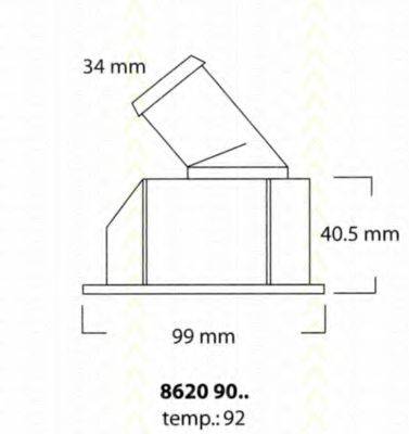 TRISCAN 86209092 Термостат, охолоджуюча рідина