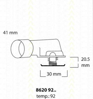 TRISCAN 86209292 Термостат, охолоджуюча рідина