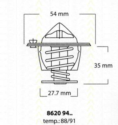 TRISCAN 86209491 Термостат, охолоджуюча рідина