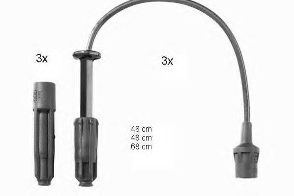 BERU ZEF1449 Комплект дротів запалювання