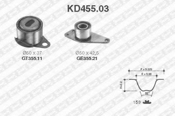 SNR KD45503 Комплект ременя ГРМ