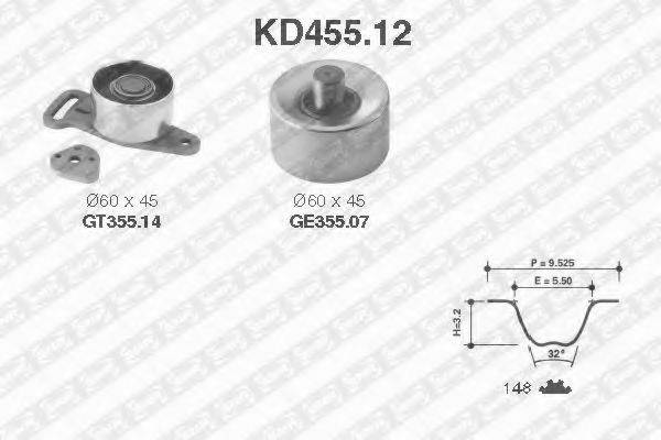 SNR KD45512 Комплект ременя ГРМ