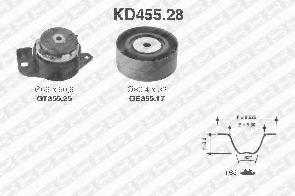 SNR KD45528 Комплект ременя ГРМ