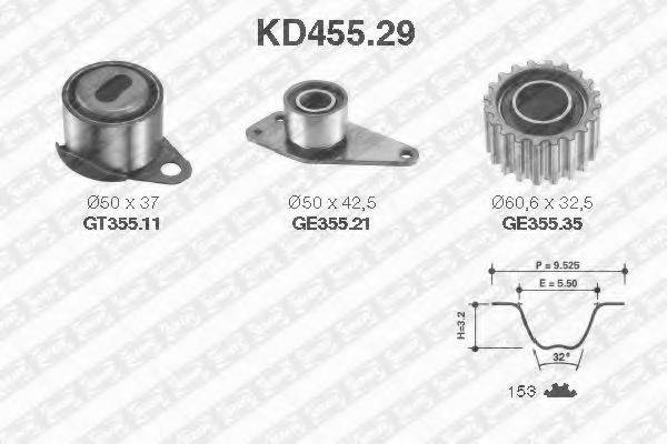 SNR KD45529 Комплект ременя ГРМ