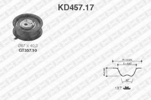 SNR KD45717 Комплект ременя ГРМ