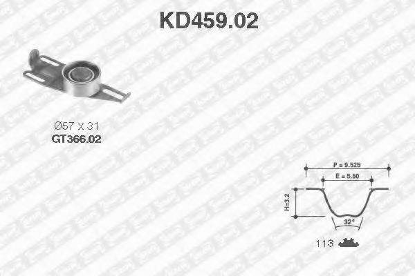 SNR KD45902 Комплект ременя ГРМ