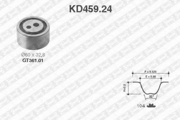 SNR KD45924 Комплект ременя ГРМ