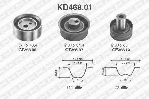 SNR KD46801 Комплект ременя ГРМ