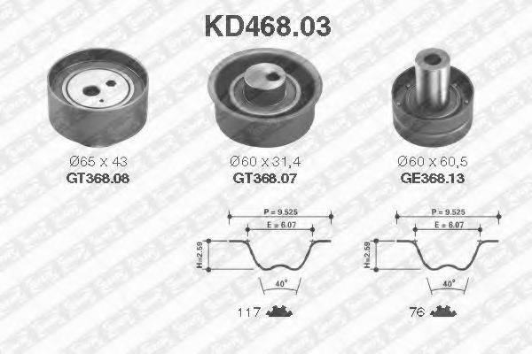 SNR KD46803 Комплект ременя ГРМ