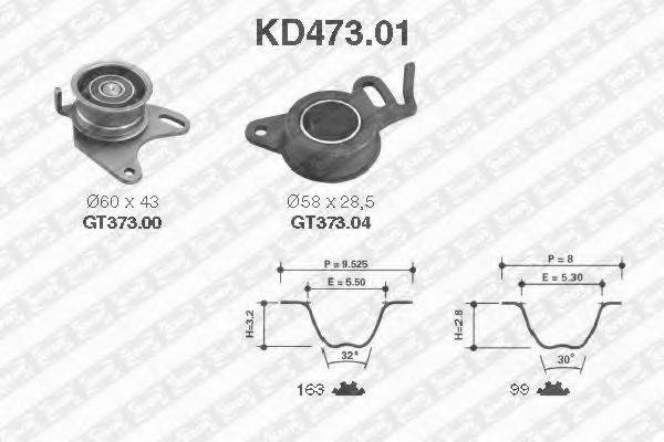 SNR KD47301 Комплект ременя ГРМ