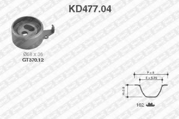 SNR KD47704 Комплект ременя ГРМ