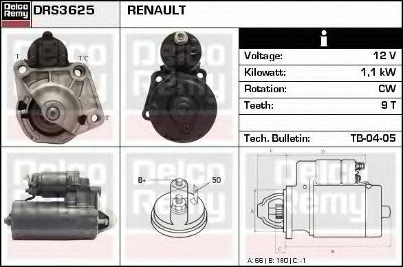 DELCO REMY DRS3625 Стартер