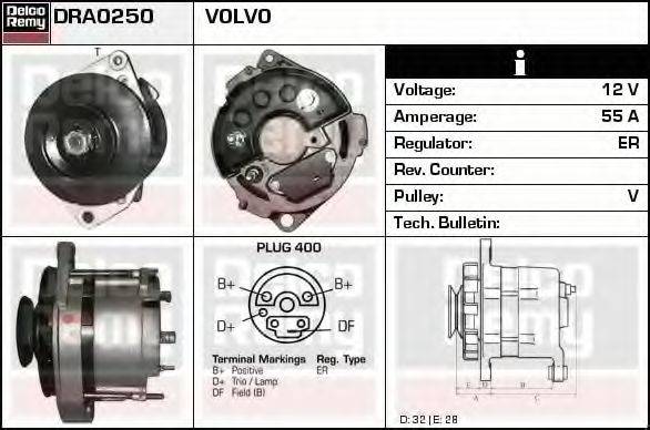 DELCO REMY DRA0250 Генератор