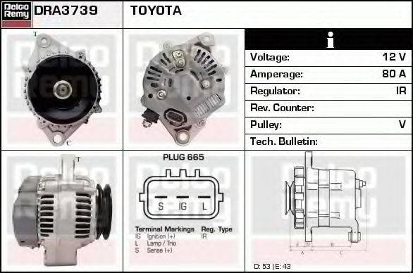 DELCO REMY DRA3739 Генератор