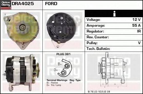 DELCO REMY DRA4025 Генератор
