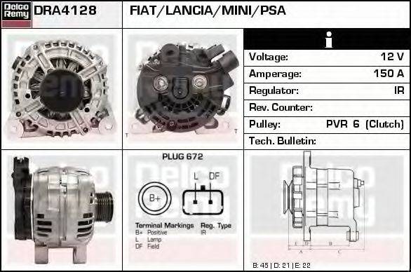 DELCO REMY DRA4128 Генератор