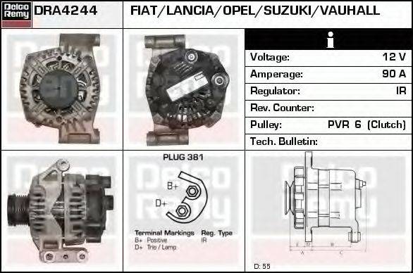 DELCO REMY DRA4244 Генератор