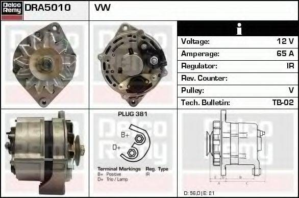 DELCO REMY DRA5010 Генератор