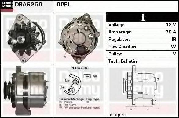 DELCO REMY DRA6250 Генератор