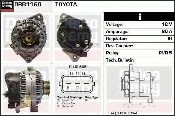 DELCO REMY DRB1160 Генератор