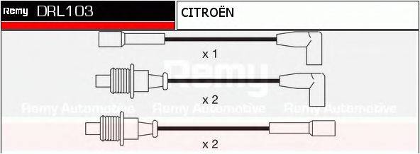 DELCO REMY DRL103 Комплект дротів запалювання