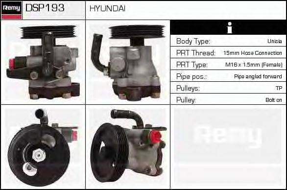 DELCO REMY DSP193 Гідравлічний насос, кермо