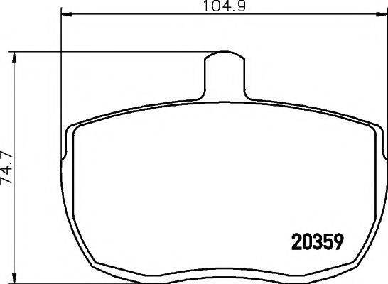 PAGID T0381 Комплект гальмівних колодок, дискове гальмо