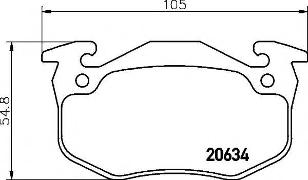 PAGID T1065 Комплект гальмівних колодок, дискове гальмо