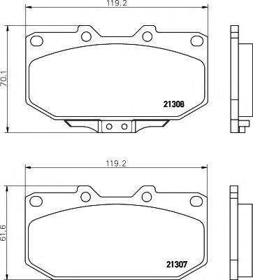 PAGID T3055 Комплект гальмівних колодок, дискове гальмо