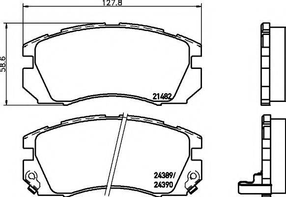 PAGID T3077 Комплект гальмівних колодок, дискове гальмо